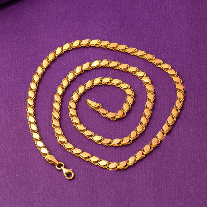 22K Yellow Gold Maras Sequin Chain 65 cm