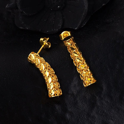 14K Yellow Gold Sequin Earrings