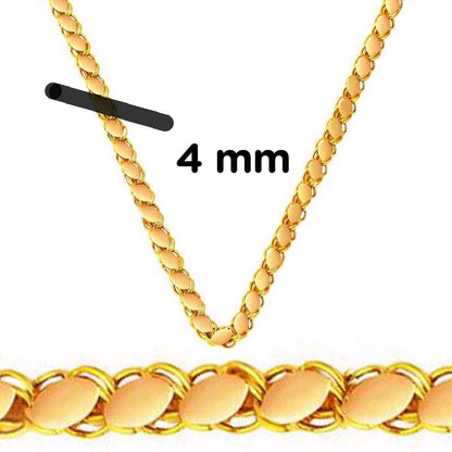 14K Yellow Gold Sequin Chain 45 cm