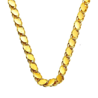 14K Yellow Gold Sequin Chain 60 cm