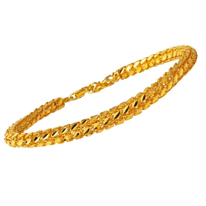22K Yellow Gold Sequin Bracelet