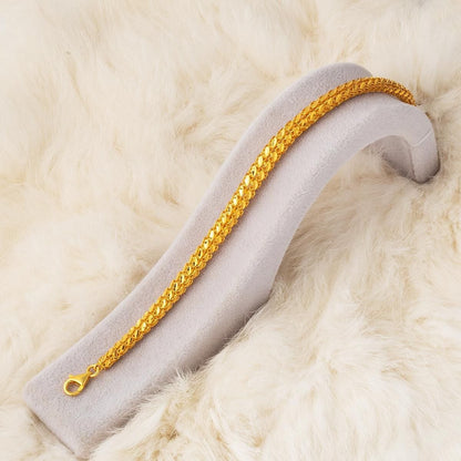 22K Yellow Gold Sequin Bracelet