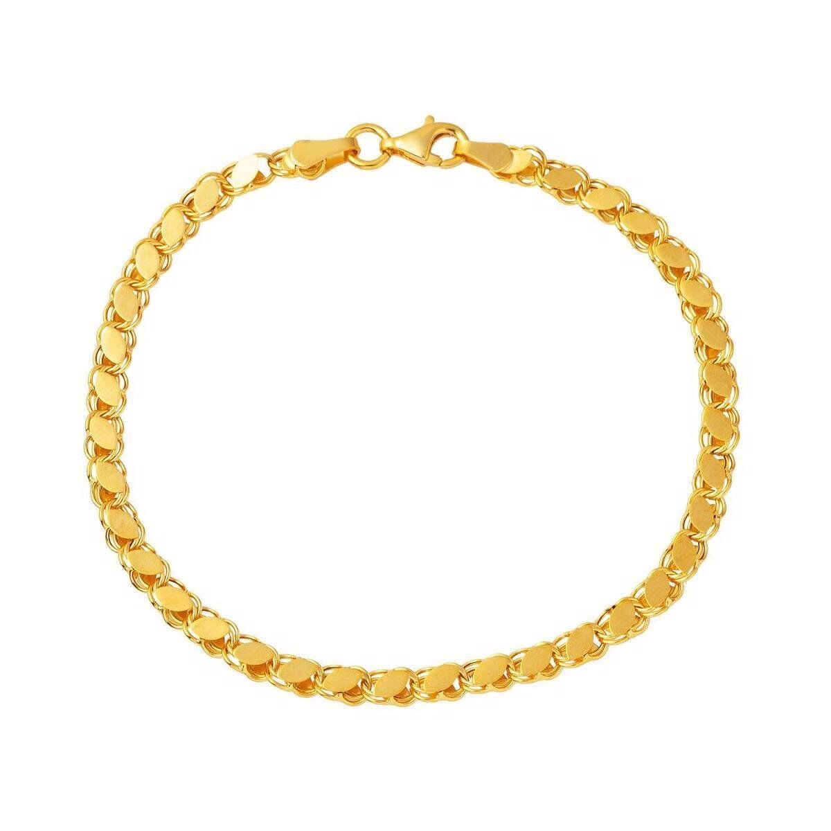 22K Yellow Gold Sequin Bracelet (5.11 g)