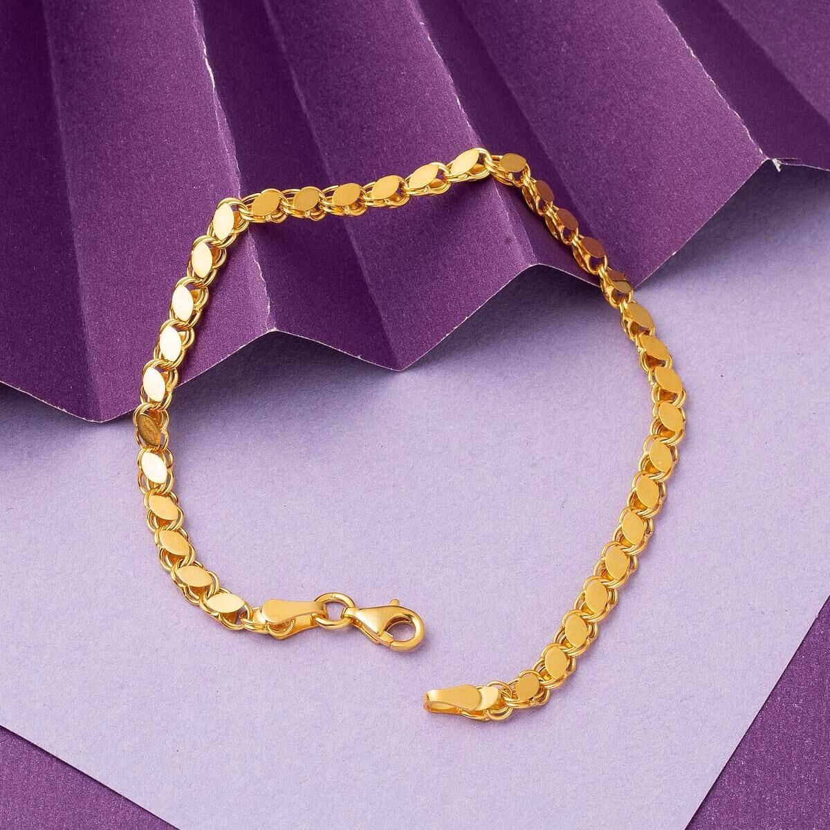 22K Yellow Gold Sequin Bracelet (5.11 g)