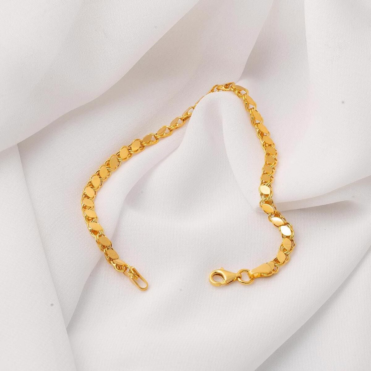 22K Yellow Gold Sequin Bracelet (5.11 g)