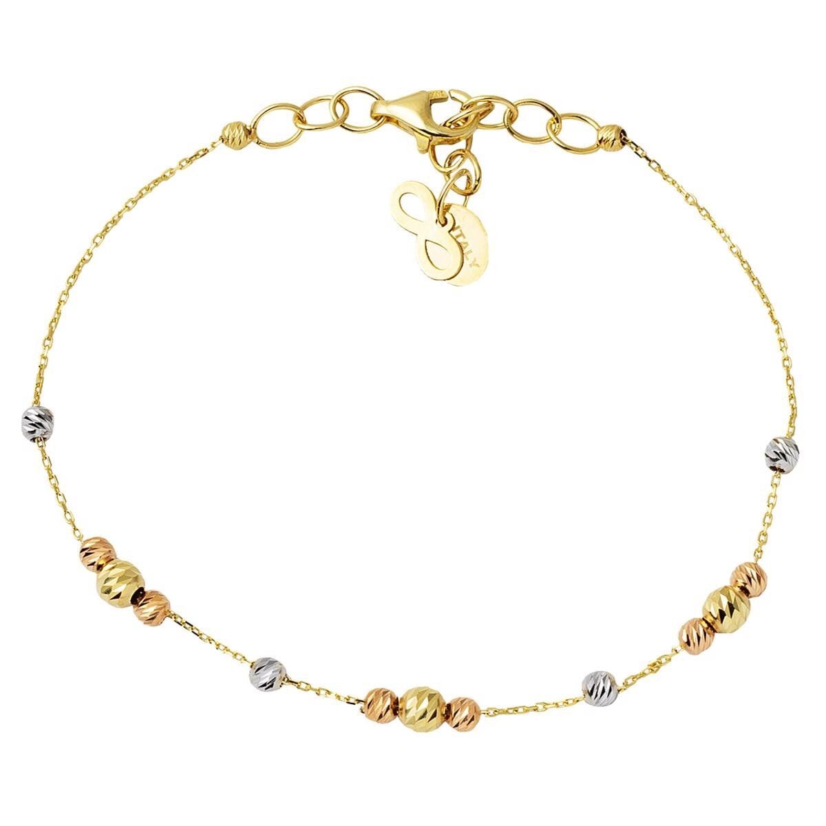 14K Yellow Gold Tassel Gold Bead Set