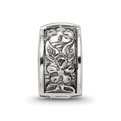 Sterling Silver Reflections Hinged Floral Clip Bead