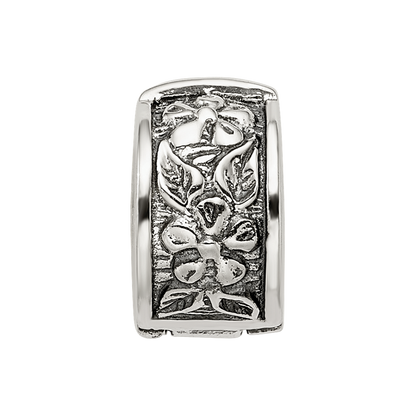 Sterling Silver Reflections Hinged Floral Clip Bead