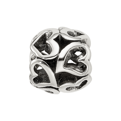 Sterling Silver Reflections Heart Bead