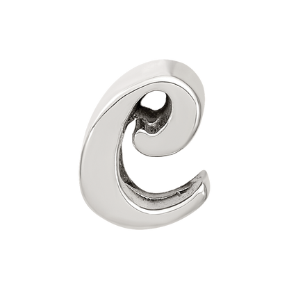 Sterling Silver Reflections Letter C Script Bead