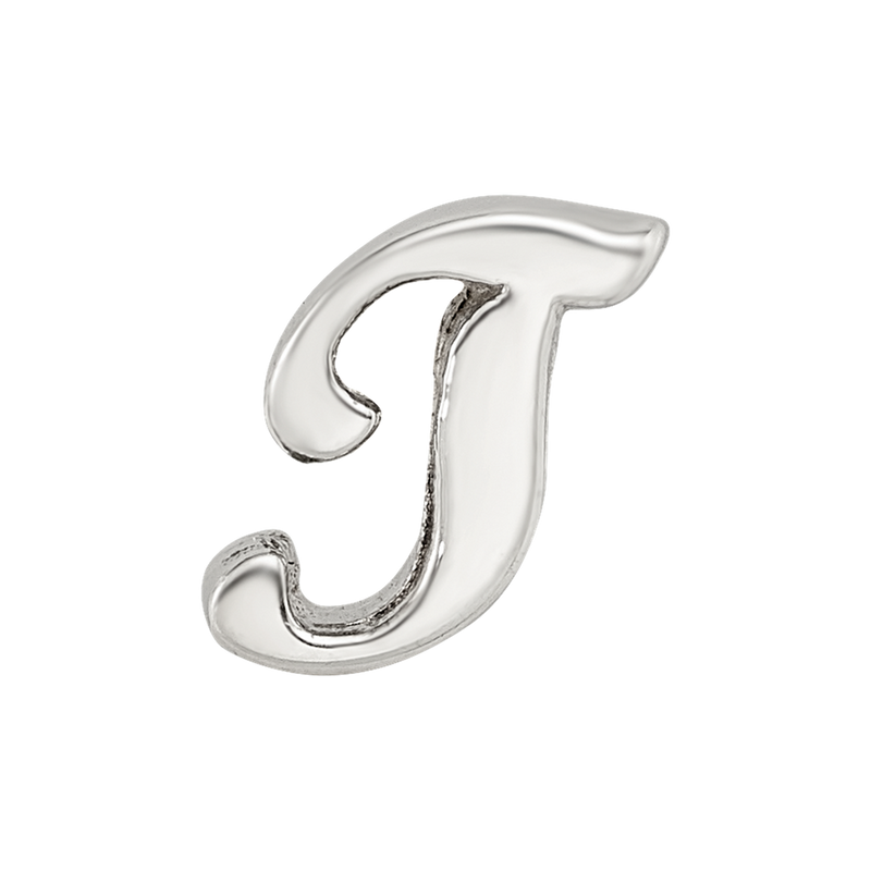 Sterling Silver Reflections Letter T Script Bead