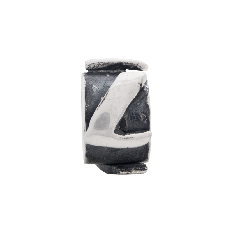 Sterling Silver Reflections Letter L Message Bead