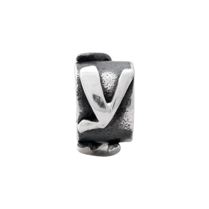 Sterling Silver Reflections Letter Y Message Bead