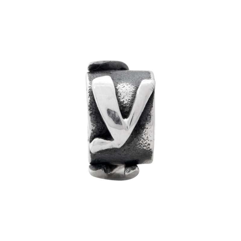 Sterling Silver Reflections Letter Y Message Bead