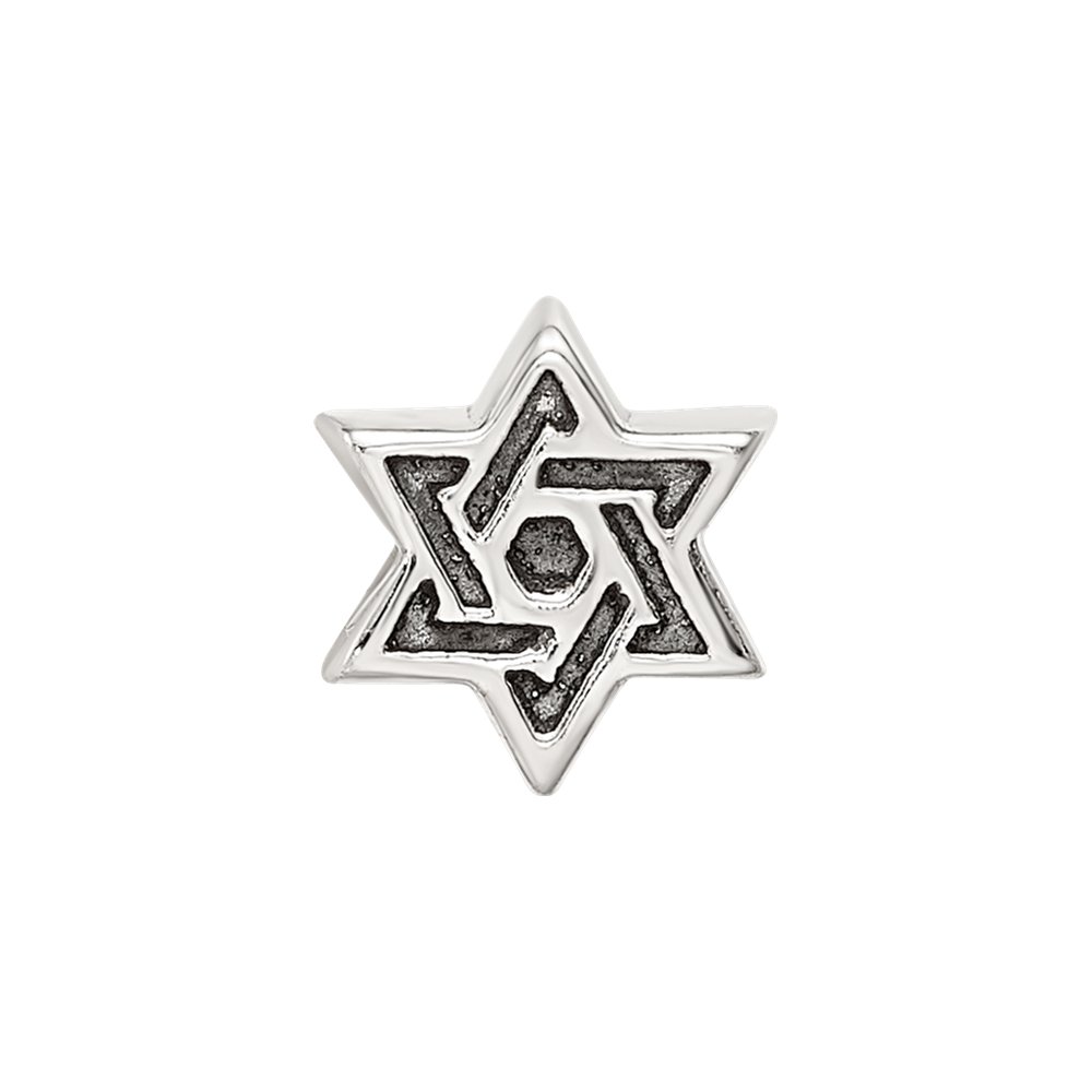 Sterling Silver Reflections Kids Star Of David Bead