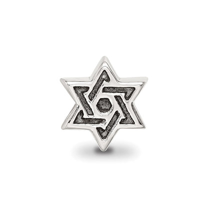 Sterling Silver Reflections Kids Star Of David Bead