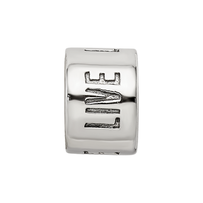 Sterling Silver Reflections Live Laugh Love Spacer Bead