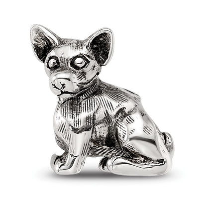 Sterling Silver Reflections Chihuahua Bead