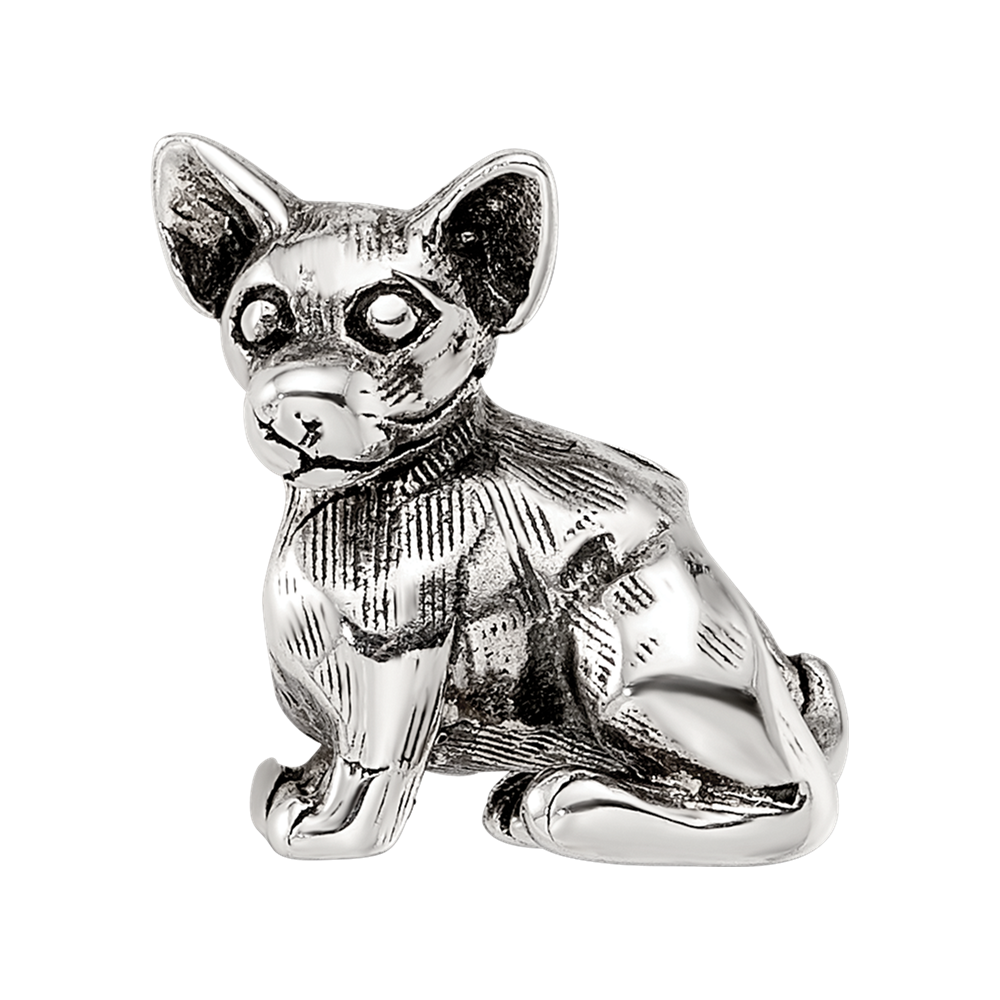 Sterling Silver Reflections Chihuahua Bead