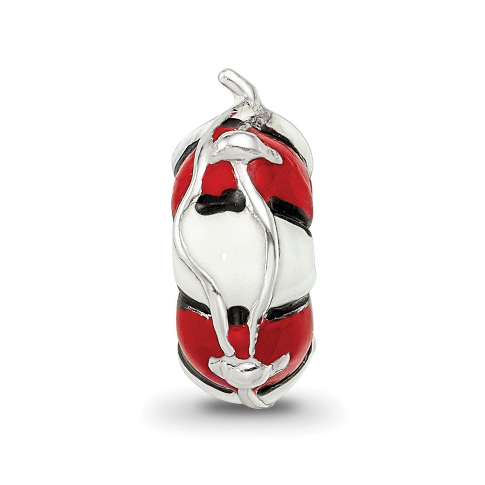 Sterling Silver Reflections Enameled Life Preserver Bead