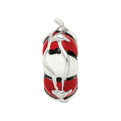 Sterling Silver Reflections Enameled Life Preserver Bead