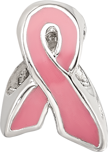 Sterling Silver Reflections Kids Enameled Breast Cancer Awareness Bead