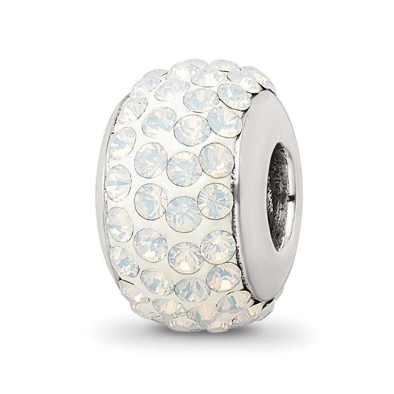 Sterling Silver Reflections Cream Full Preciosa Crystal Bead
