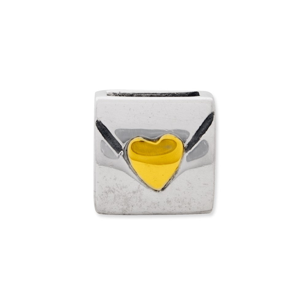 Ss/Gold Plated Sterling Silver & 14K Reflections Love Note Bead