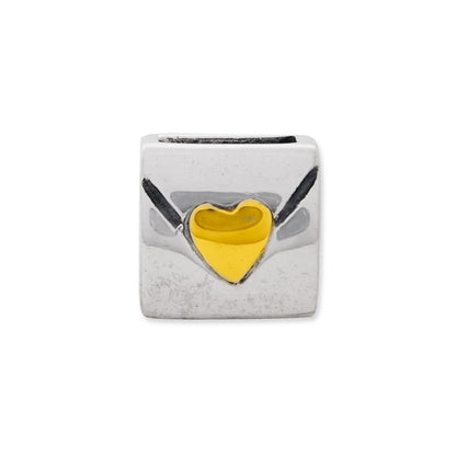 Ss/Gold Plated Sterling Silver & 14K Reflections Love Note Bead