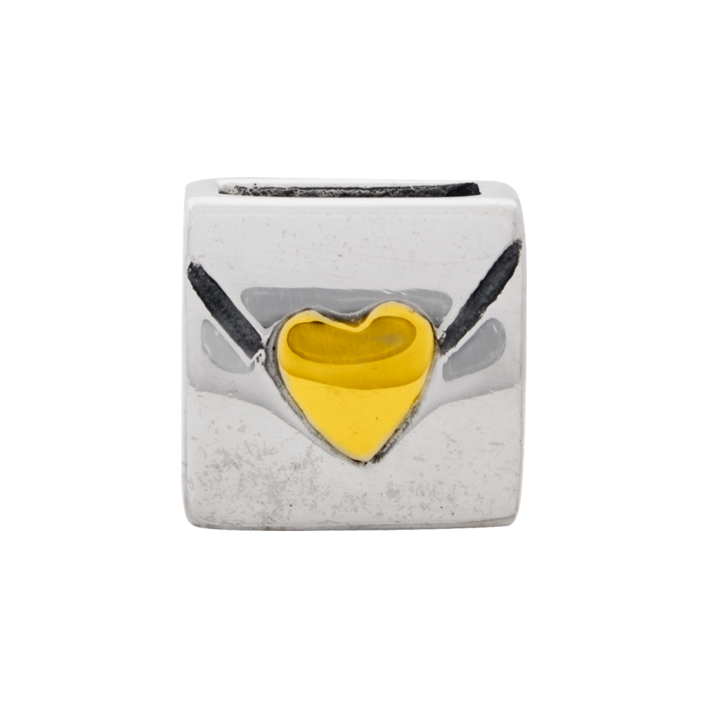 Ss/Gold Plated Sterling Silver & 14K Reflections Love Note Bead