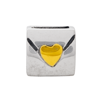 Ss/Gold Plated Sterling Silver & 14K Reflections Love Note Bead