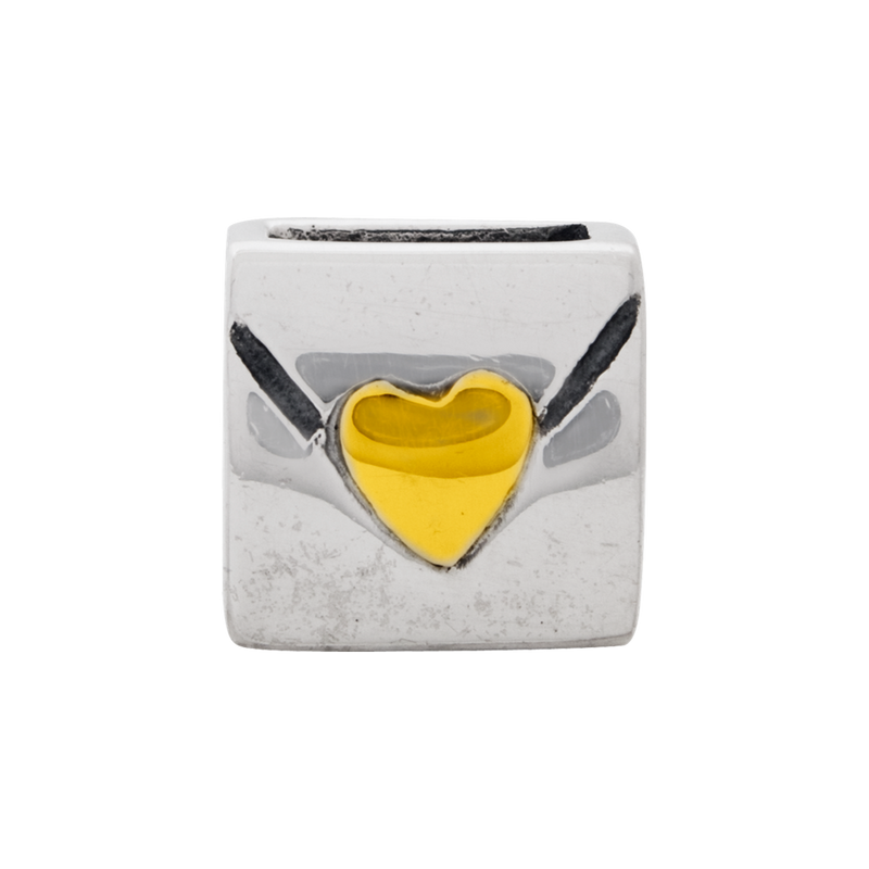 Ss/Gold Plated Sterling Silver & 14K Reflections Love Note Bead