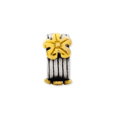 Ss/Gold Plated Sterling Silver & 14K Reflections Floral Bead