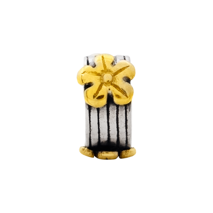 Ss/Gold Plated Sterling Silver & 14K Reflections Floral Bead