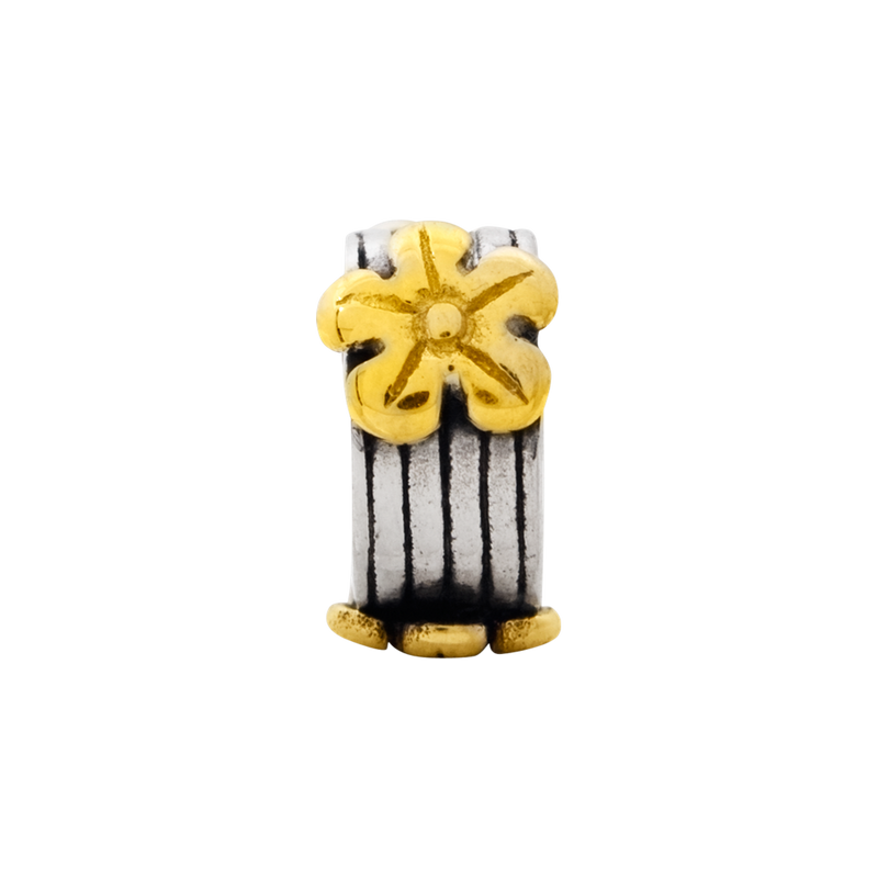 Ss/Gold Plated Sterling Silver & 14K Reflections Floral Bead