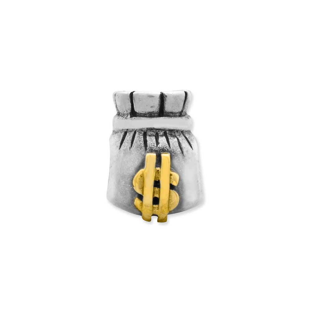 Ss/Gold Plated Sterling Silver & 14K Reflections Money Bag Bead
