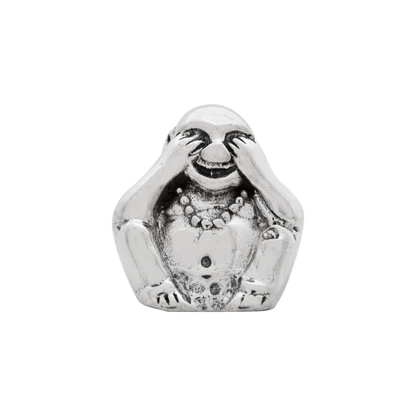 Sterling Silver Reflections See No Evil Buddha Bead