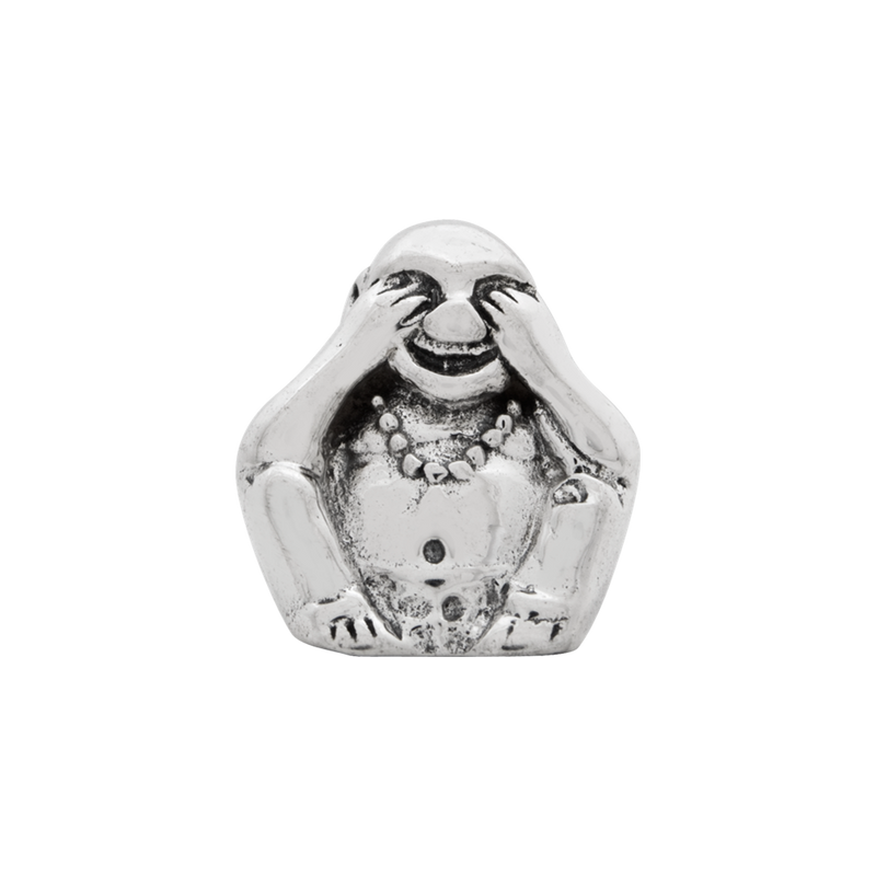 Sterling Silver Reflections See No Evil Buddha Bead