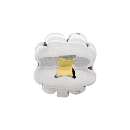 Ss/Gold Plated Sterling Silver & 14K Reflections Clover Bead