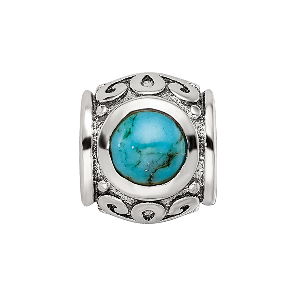 Sterling Silver Reflections Turquoise Bead