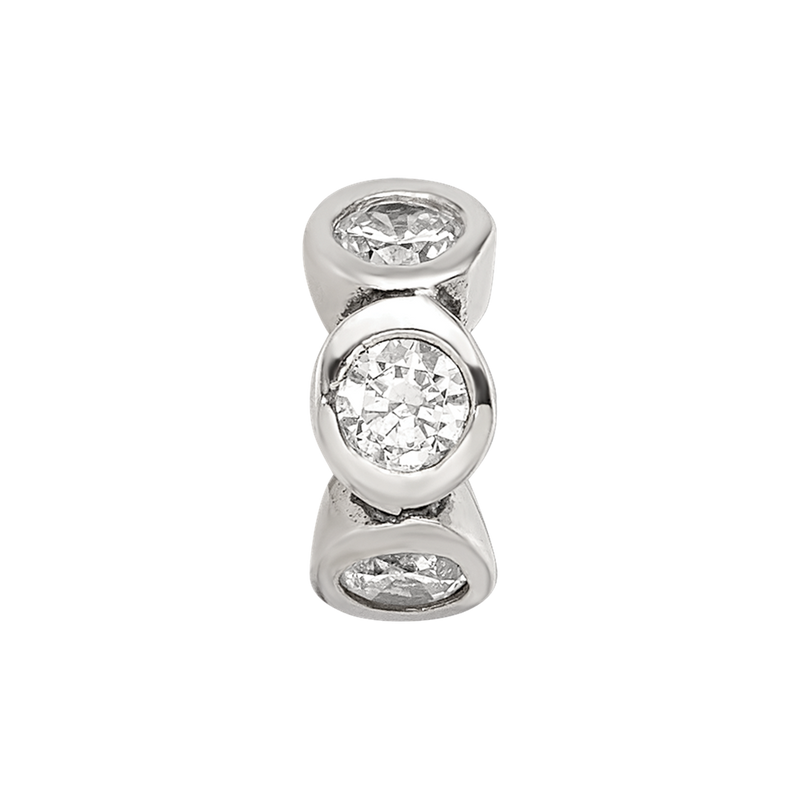Sterling Silver Reflections Cz Bead