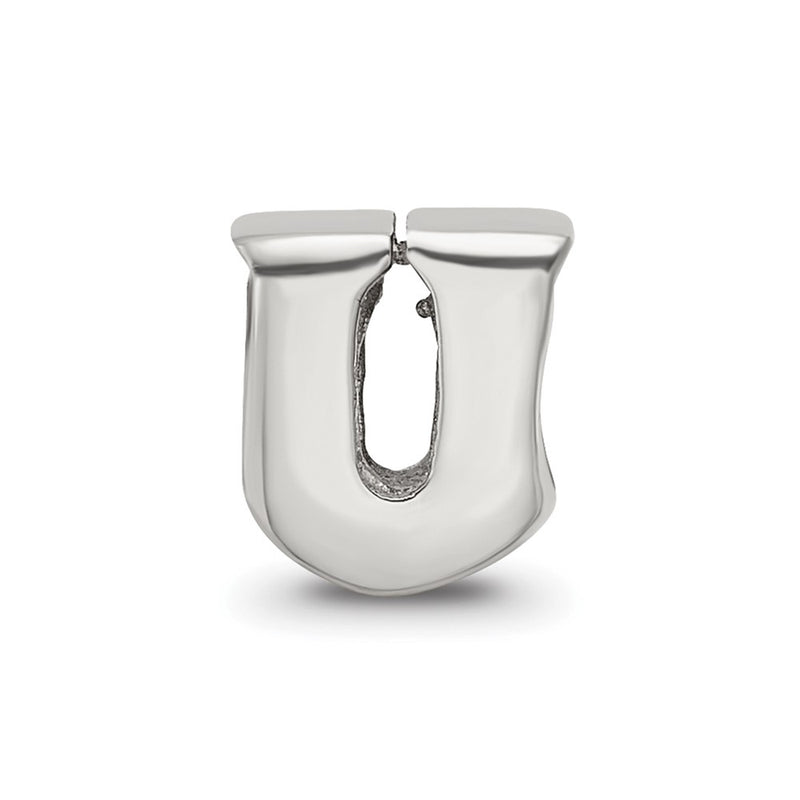Sterling Silver Reflections Letter U Bead