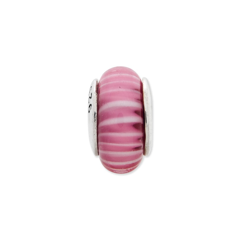 Sterling Silver Reflections Hand-Blown Glass Bead
