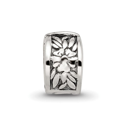 Sterling Silver Kids Collection Reflections Floral Pattern Clip Bead
