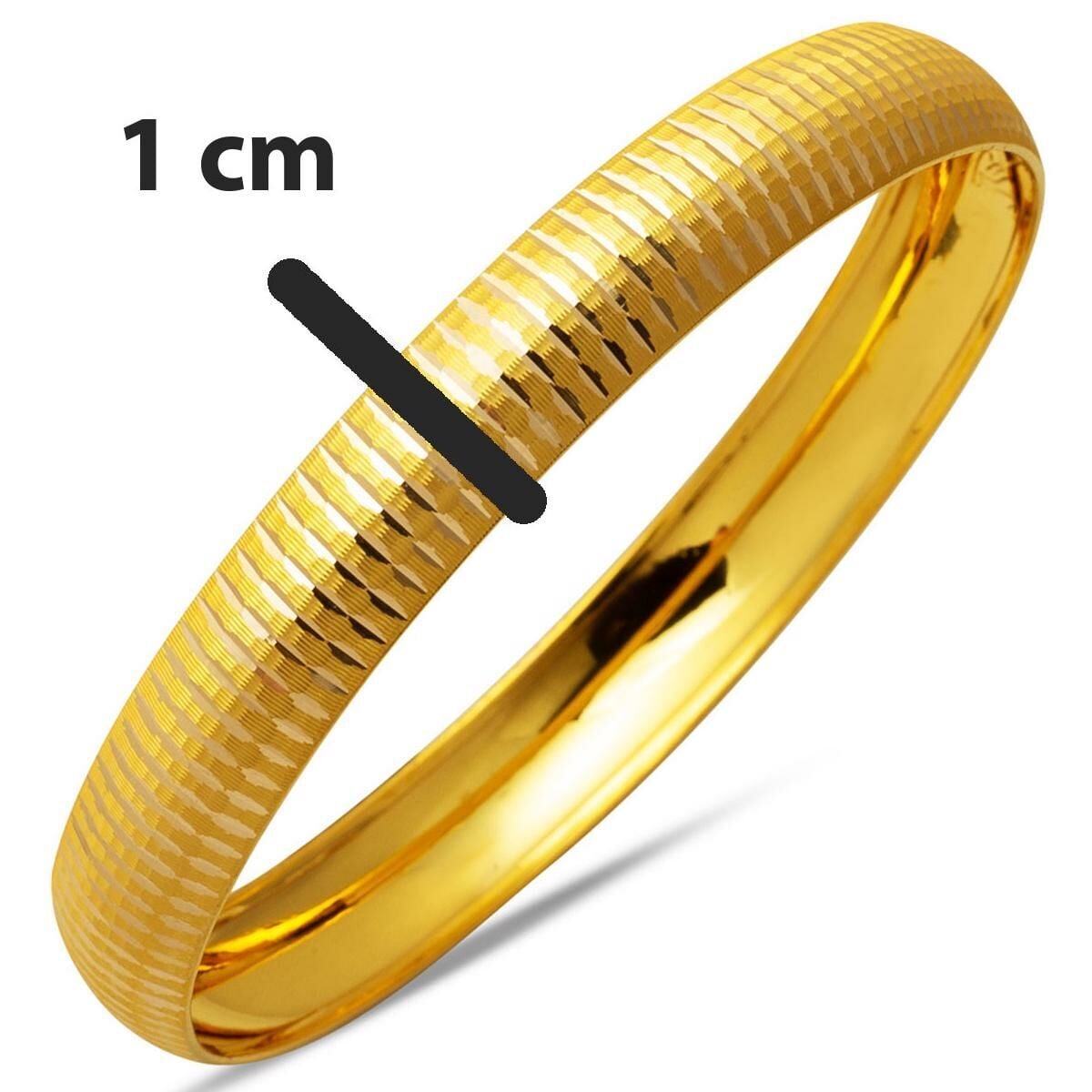 14K Yellow Gold Ray Bangle