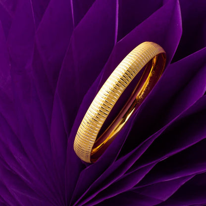 14K Yellow Gold Ray Bangle