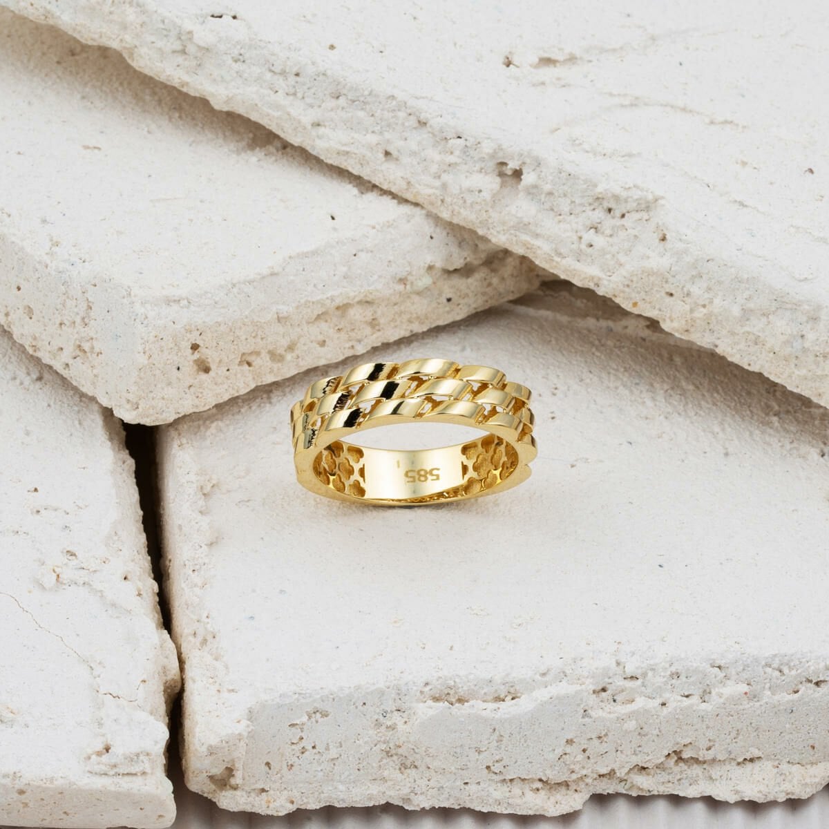 14K Yellow Gold Designer Inspired Ring