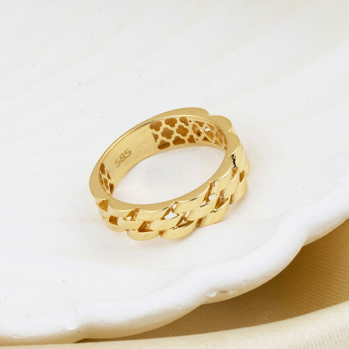 14K Yellow Gold Designer Inspired Ring
