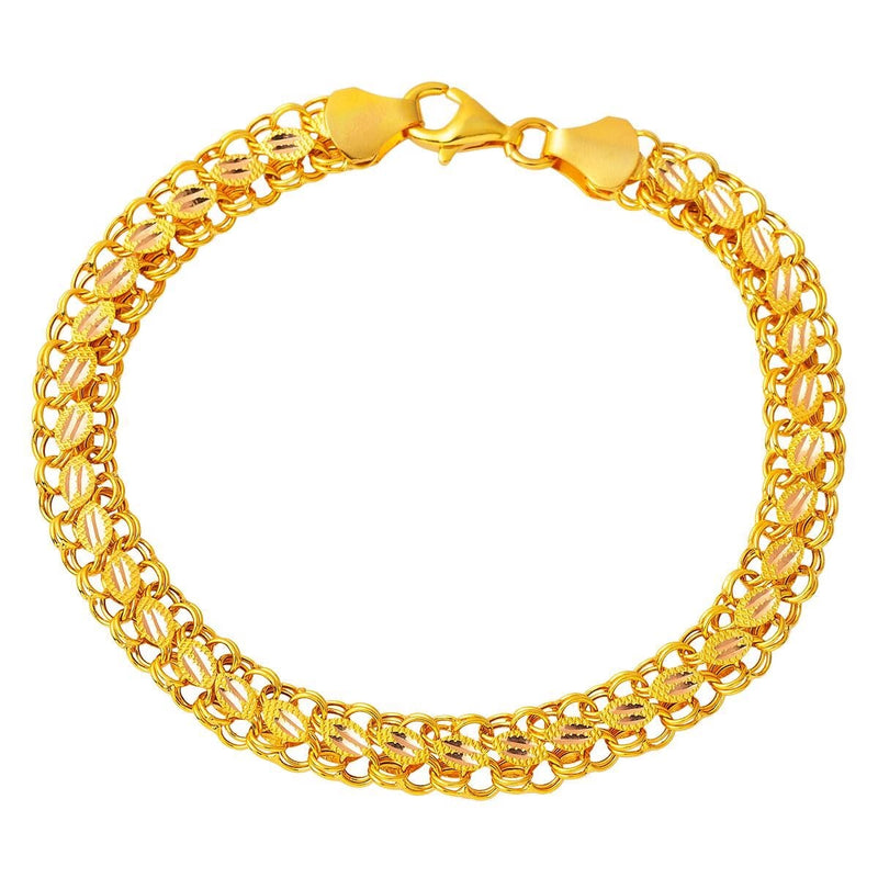 14K Yellow Gold Dream Sequin Chain Bracelet