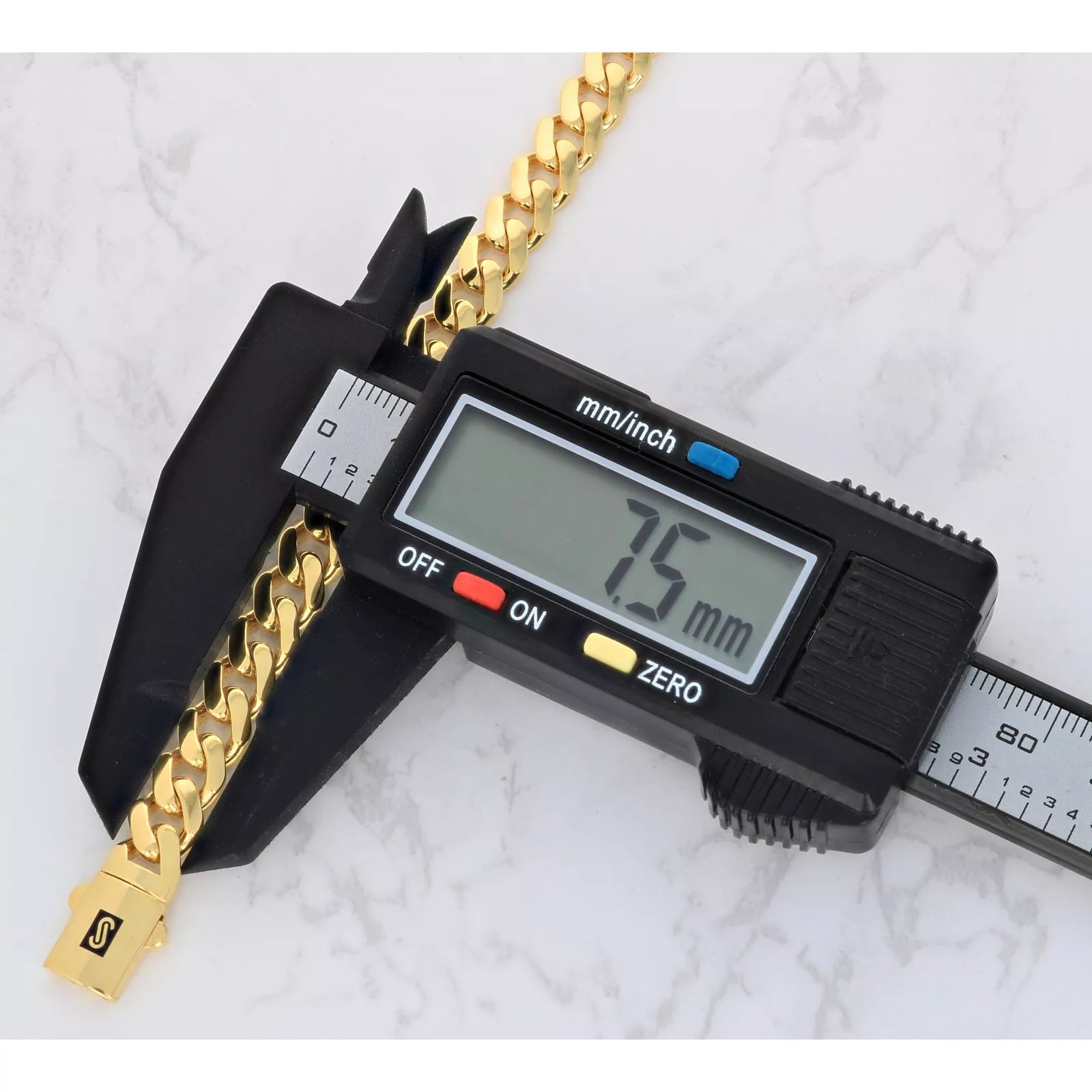 10K Yellow Gold Miami Cuban 7.5mm Royal Monaco Chain Bracelet 7" 7.5" 8" 8.5" 9"